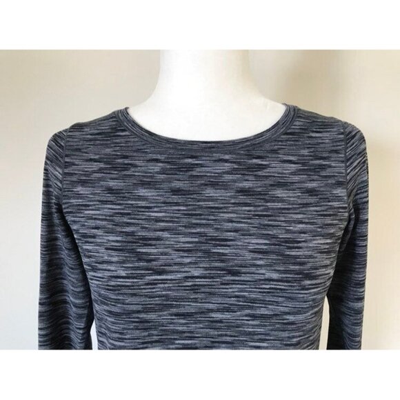 ZYIA Active Long Sleeve Split Back Top Size Small Heathered Gray - Picture 3 of 8